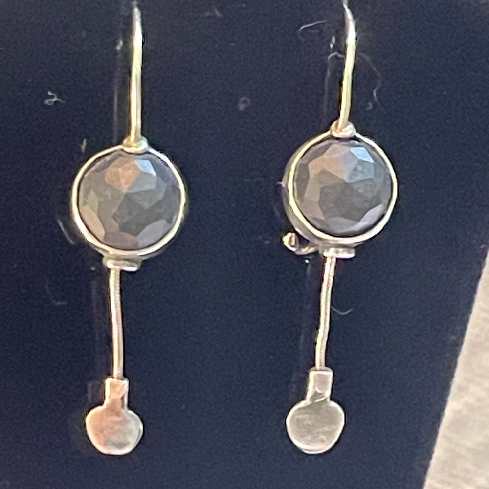 Silpada sterling silver and onyx earrings W 1626 - Picture 3 of 4
